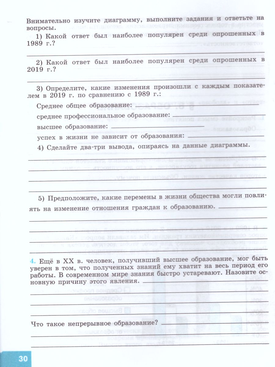 Обложка книги Обществознание 8 класс. Рабочая тетрадь. ФГОС, Автор Котова О.А., издательство Просвещение | купить в книжном магазине Рослит