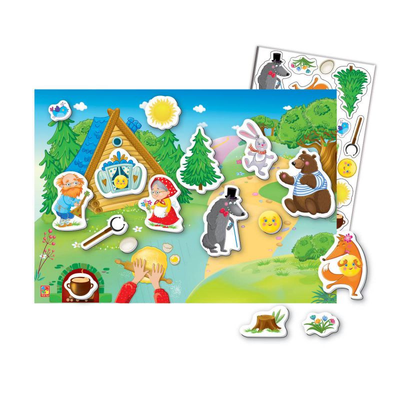Обложка Набор с мягкими наклейками Сказки Колобок (4-7 лет) (Я РАСТУ ТОЙЗ), издательство Я РАСТУ ТОЙЗ | купить в книжном магазине Рослит