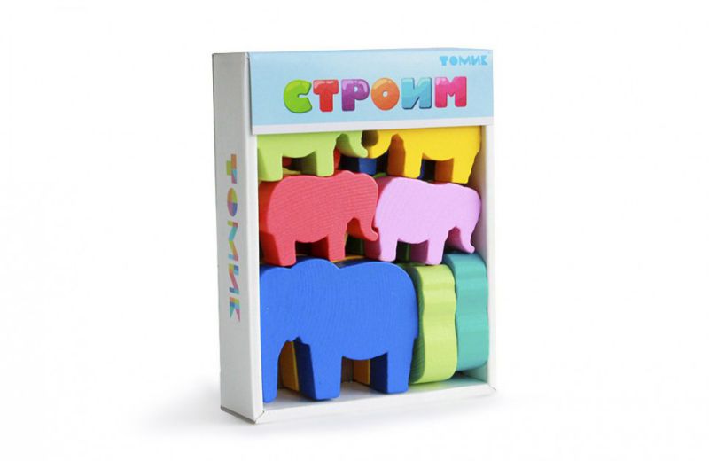 Обложка Логический игровой набор  Учимся играя Строим 12 дет. слоны (Томик), издательство Томик | купить в книжном магазине Рослит