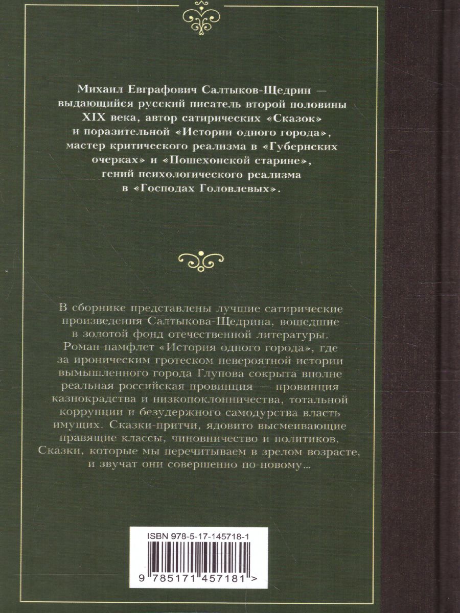 картинка История одного города. Сказки. Лучшая мировая классика от магазина Рослит