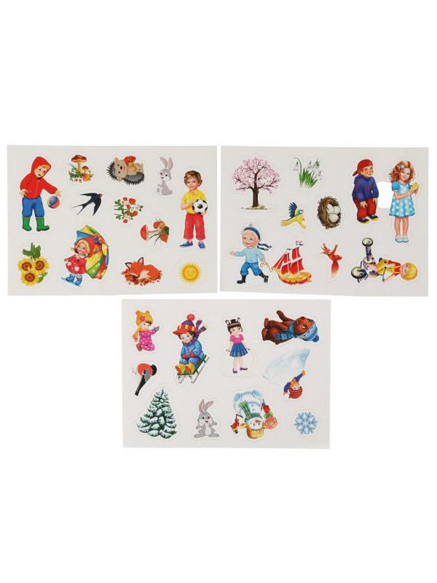 Обложка Игра с липучками развивающая. Времена года., издательство Умные игры                                         | купить в книжном магазине Рослит