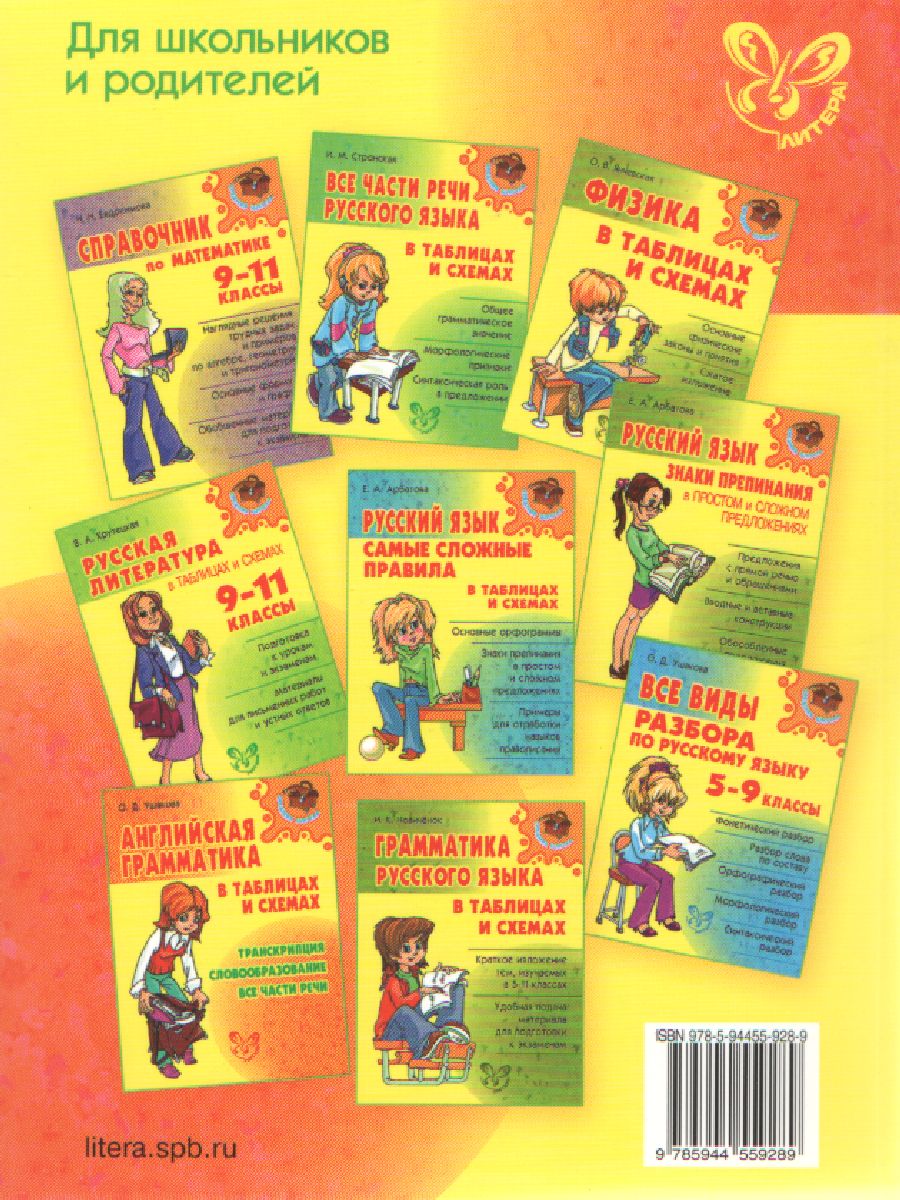 Обложка книги Справочник по Русскому языку для учащихся 5-9 классов, Автор Стронская И.М., издательство ЛИТЕРА | купить в книжном магазине Рослит