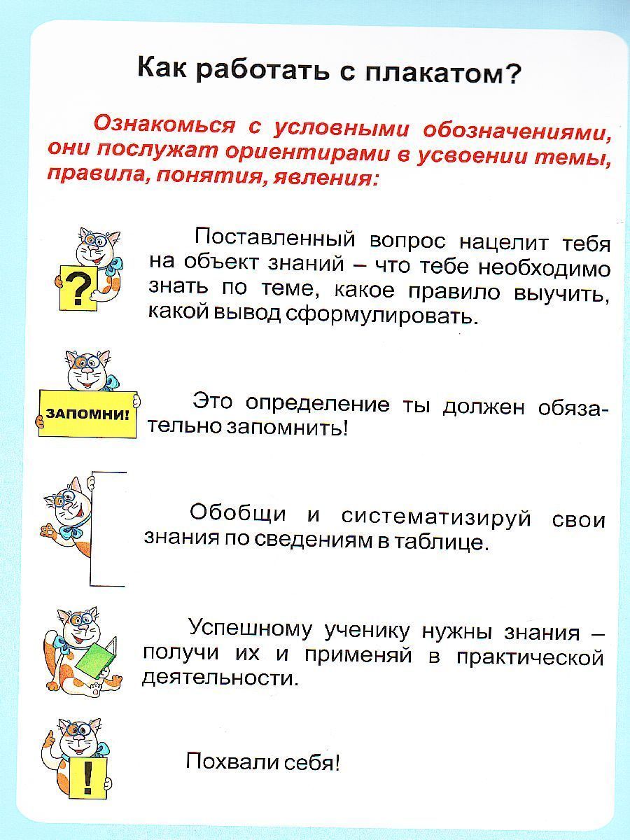 Обложка книги Русский язык 1-4 класс. Части речи. Морфологический разбор слов. Таблица-плакат для начальной школы, Автор НП-66, издательство Учитель | купить в книжном магазине Рослит