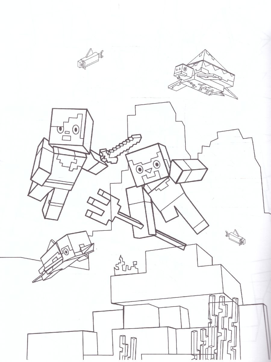 Обложка Большая раскраска для фанатов Minecraft /ЛюбимГерои, издательство АСТ | купить в книжном магазине Рослит