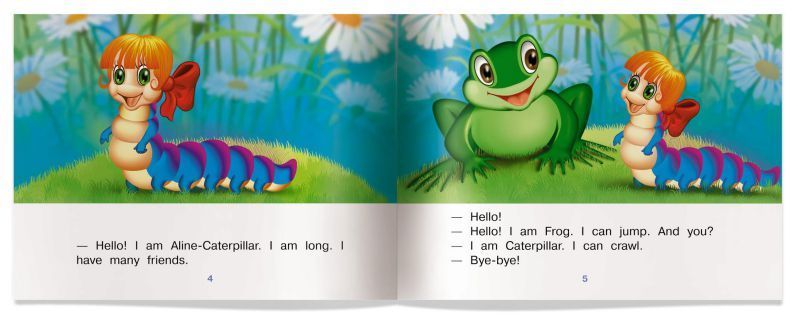 Обложка книги Читаем вместе. Гусеница Алина и ее друзья. Aline-Caterpillar and Her Friends. На английском языке, Автор Благовещенская Т.А., издательство Айрис | купить в книжном магазине Рослит