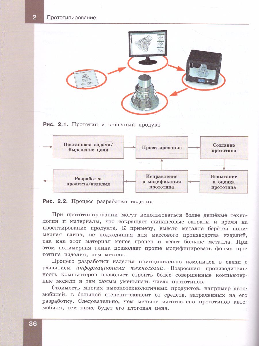 Обложка книги Технология 9 класс. 3D-моделирование и прототипирование и макетирование. Учебник, Автор Копосов Д.Г., издательство Просвещение | купить в книжном магазине Рослит