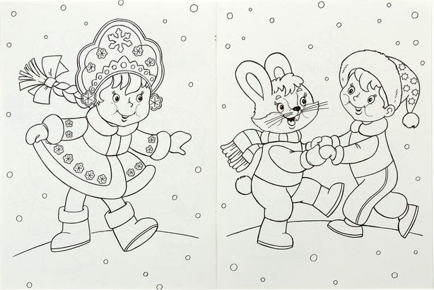 Обложка Новый Год. Зимняя красавица (голубая) / Раскраски 16 страниц, издательство Фламинго | купить в книжном магазине Рослит