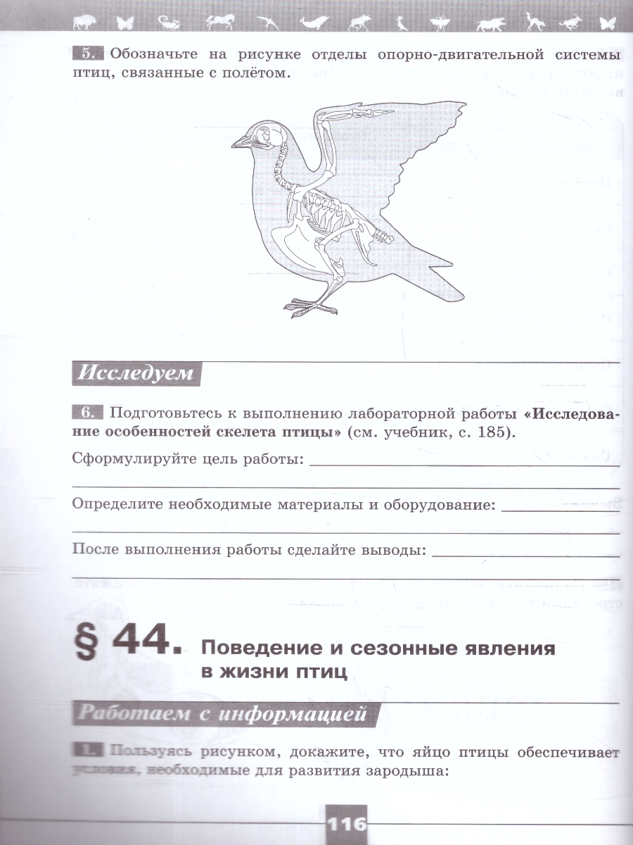 Обложка книги Биология 8 класс. Рабочая тетрадь. УМК "Линия жизни". ФГОС, Автор Пасечник В. В. Суматохин С. В. Калинова Г. С., издательство Просвещение | купить в книжном магазине Рослит