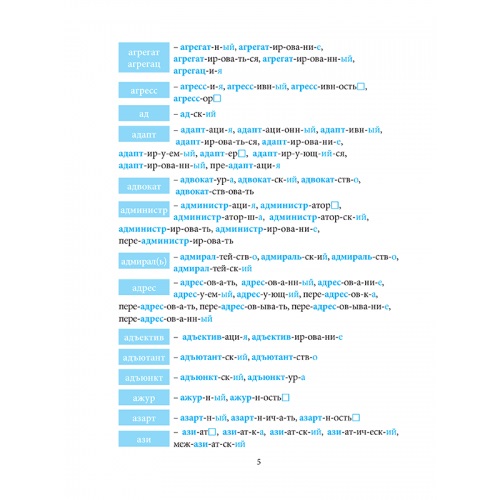 Обложка книги Большой словарь корней и однокоренных слов А-Й. 1 том (с разбором слов по составу), Автор Тарасова Л.Е., издательство 5 за знания | купить в книжном магазине Рослит