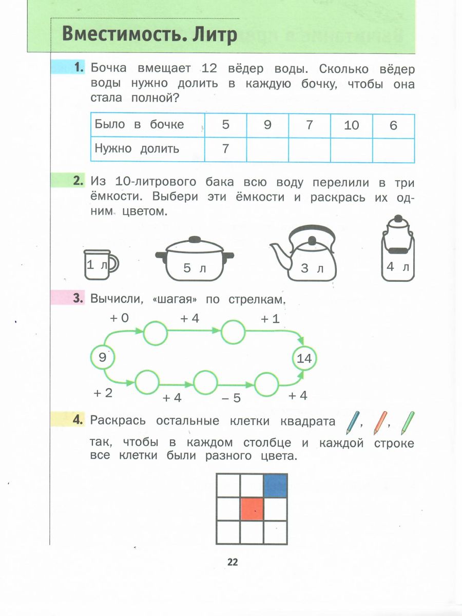 картинка Математика 1 класс. Комплект из трёх рабочих тетрадей. Часть 3 от магазина Рослит