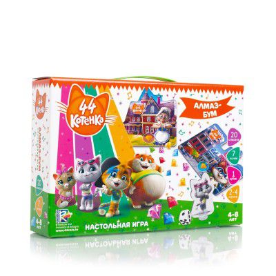 Обложка Игра настольная 44 Котенка "Алмаз-Бум"  (Я РАСТУ ТОЙЗ), издательство Я РАСТУ ТОЙЗ | купить в книжном магазине Рослит