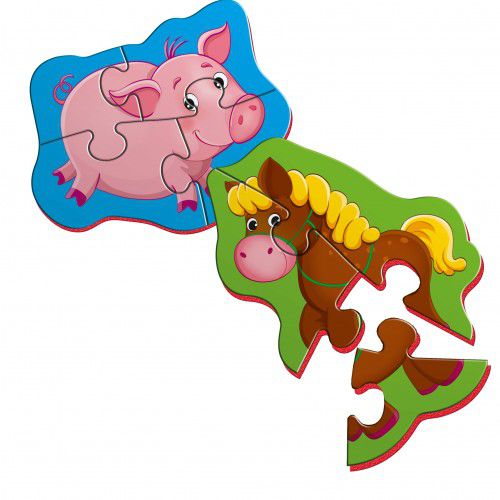 Обложка Мягкие магнитные Baby puzzle "Лошадка и поросенок" (Я РАСТУ ТОЙЗ), издательство Я РАСТУ ТОЙЗ | купить в книжном магазине Рослит