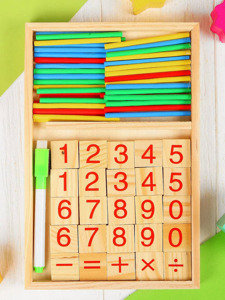 Обложка Набор для изучения счета, палочки, плашки, досочка и маркер в наборе, издательство Буква-Ленд                                         | купить в книжном магазине Рослит