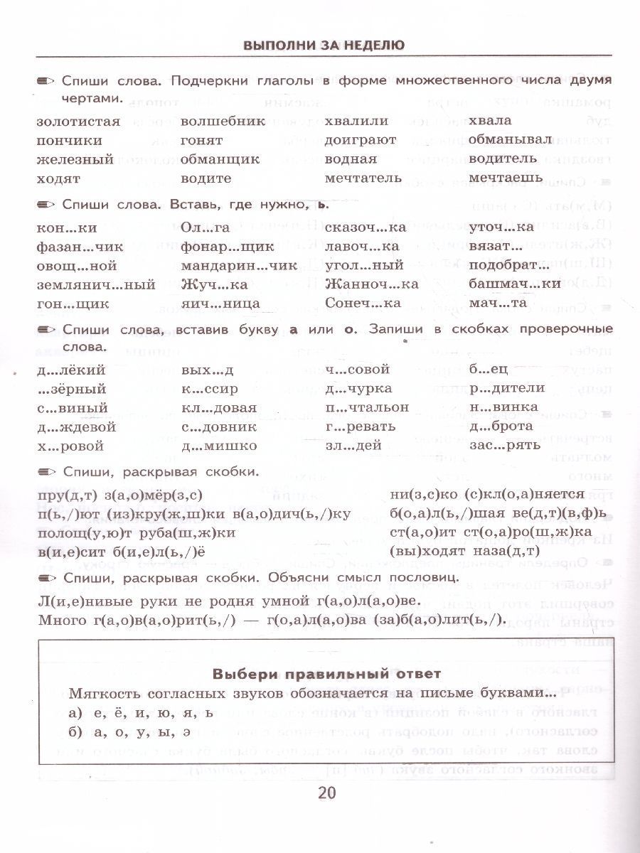 картинка Тренировочные примеры по Русскому языку 2 класс. Задания на повторение и закрепление. ФГОС от магазина Рослит