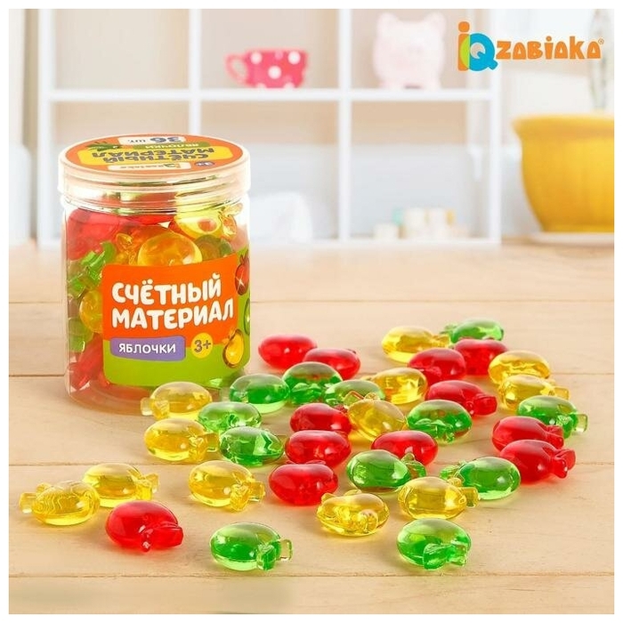 Обложка IQ-ZABIAKA Счётный материал Яблочки 36 шт, издательство Буква-Ленд                                         | купить в книжном магазине Рослит