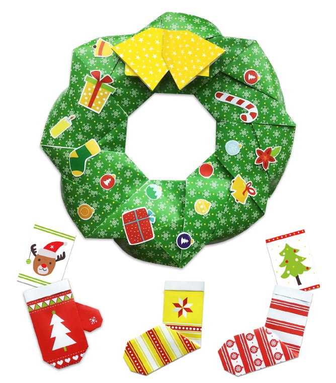 Обложка Набор для творчества серии "Настольно-печатная игра" (Happy Оригами. Новогодние украшения) (Десятое, издательство Десятое королевство | купить в книжном магазине Рослит