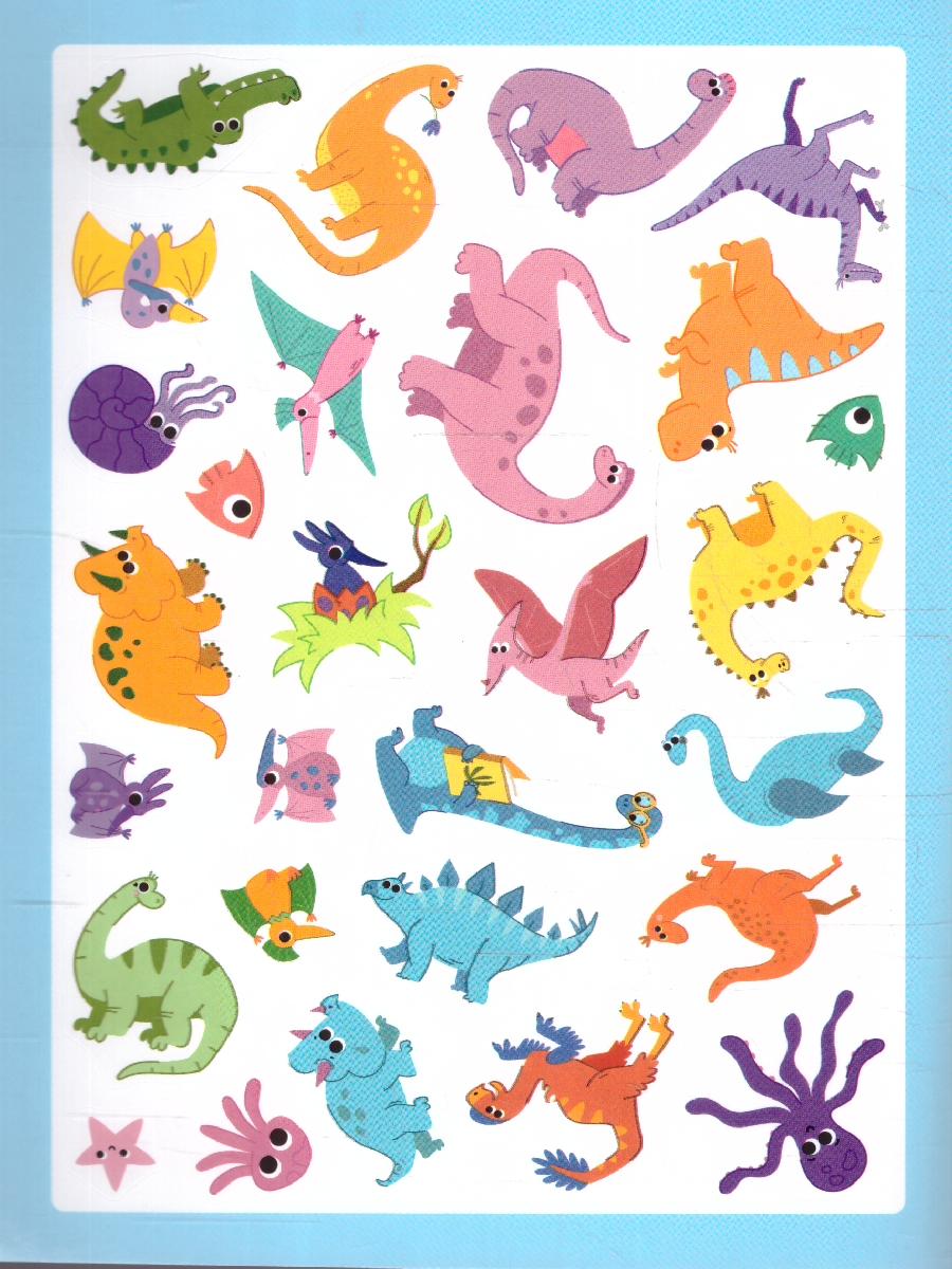 Обложка книги Стикерпаки. Коллекция наклеек. Яркие динозавры, Автор , издательство Мозаика-Синтез | купить в книжном магазине Рослит