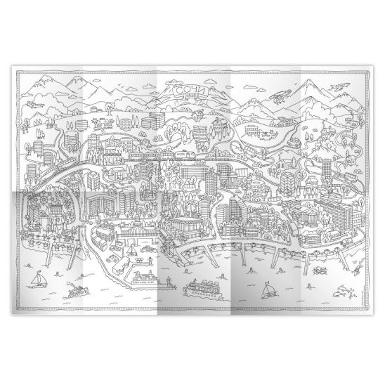 Обложка Раскраска в конверте. Сочи. Серия Познаю мир. 90х60 см., издательство ГЕОДОМ | купить в книжном магазине Рослит