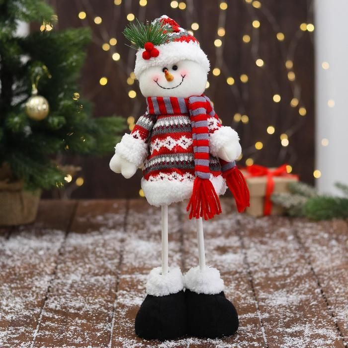 Обложка Мягкая игрушка "Снеговик в модной шубке-длинные ножки 11х36 см, издательство Буква-Ленд                                         | купить в книжном магазине Рослит