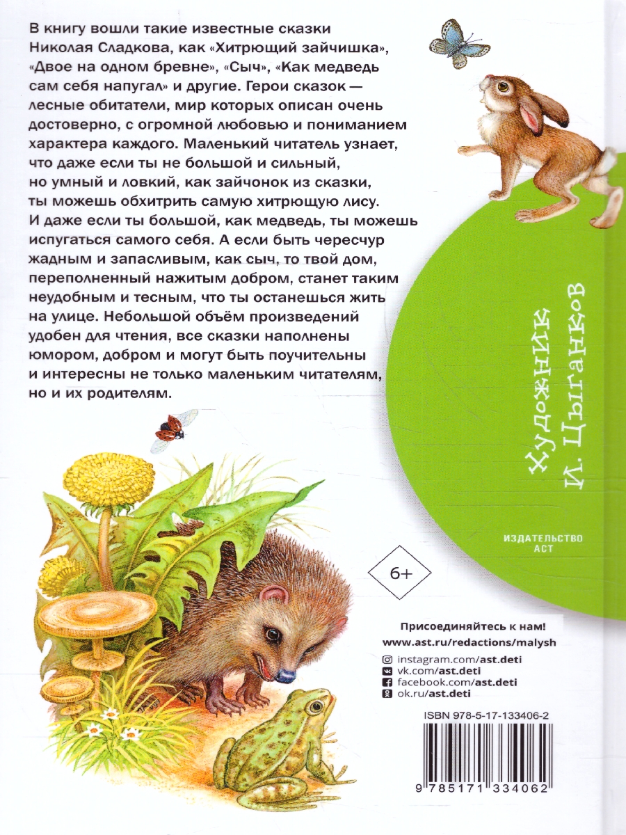 Обложка книги Сладков Лесные сказки, Автор Сладков Н.И., издательство АСТ | купить в книжном магазине Рослит
