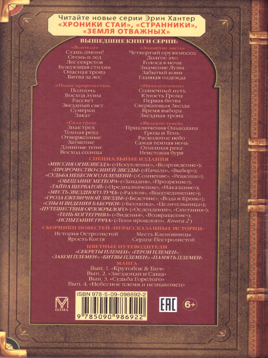 Обложка Коты-воители. Цикл "Воители". Бушующая стихия, издательство Просвещение/Союз                                   | купить в книжном магазине Рослит