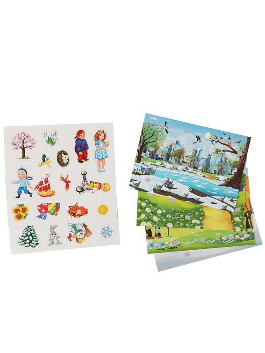 Обложка Игра с липучками развивающая. Времена года., издательство Умные игры                                         | купить в книжном магазине Рослит