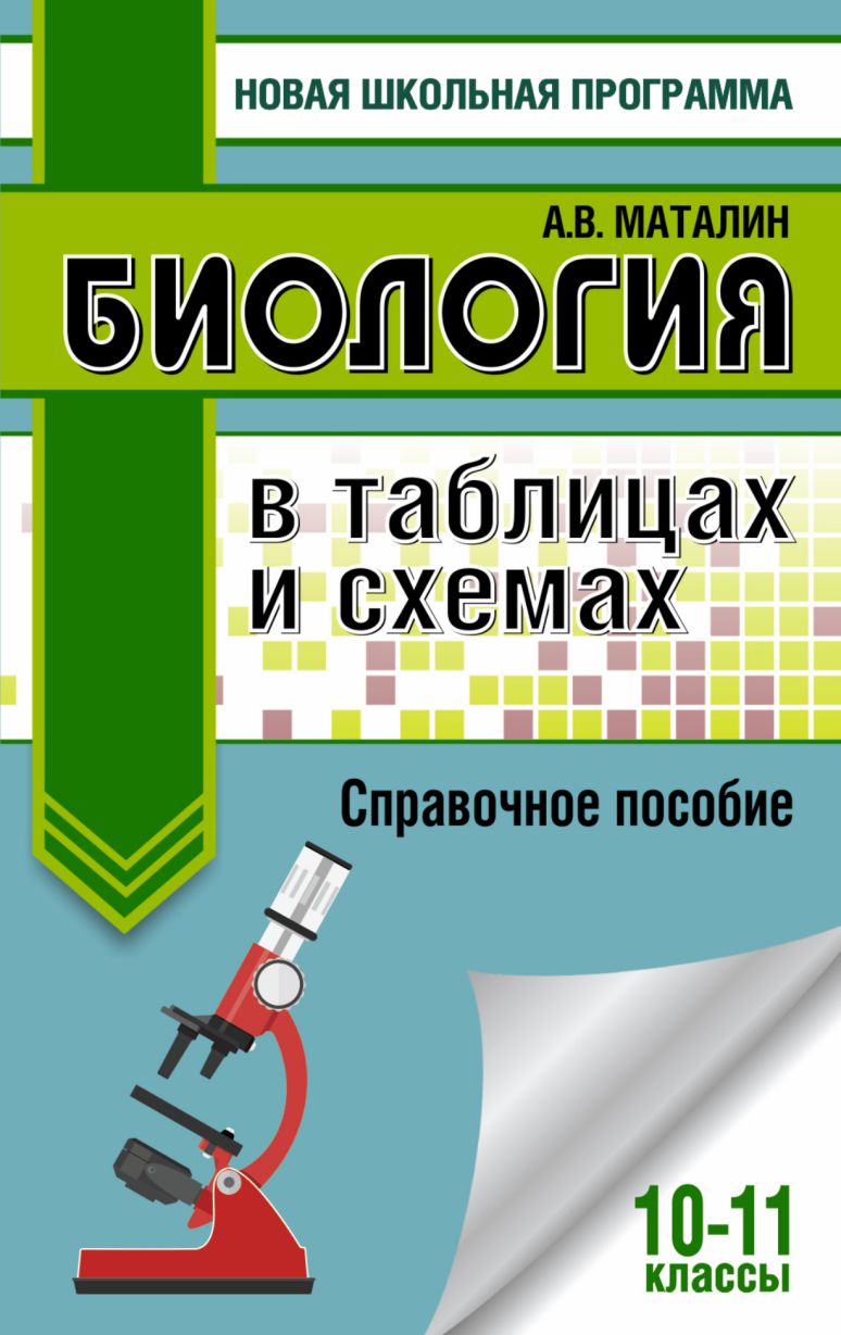 Обложка книги Биология в таблицах и схемах 10-11 классы. Справочное пособие, Автор Маталин А.В., издательство АСТ | купить в книжном магазине Рослит