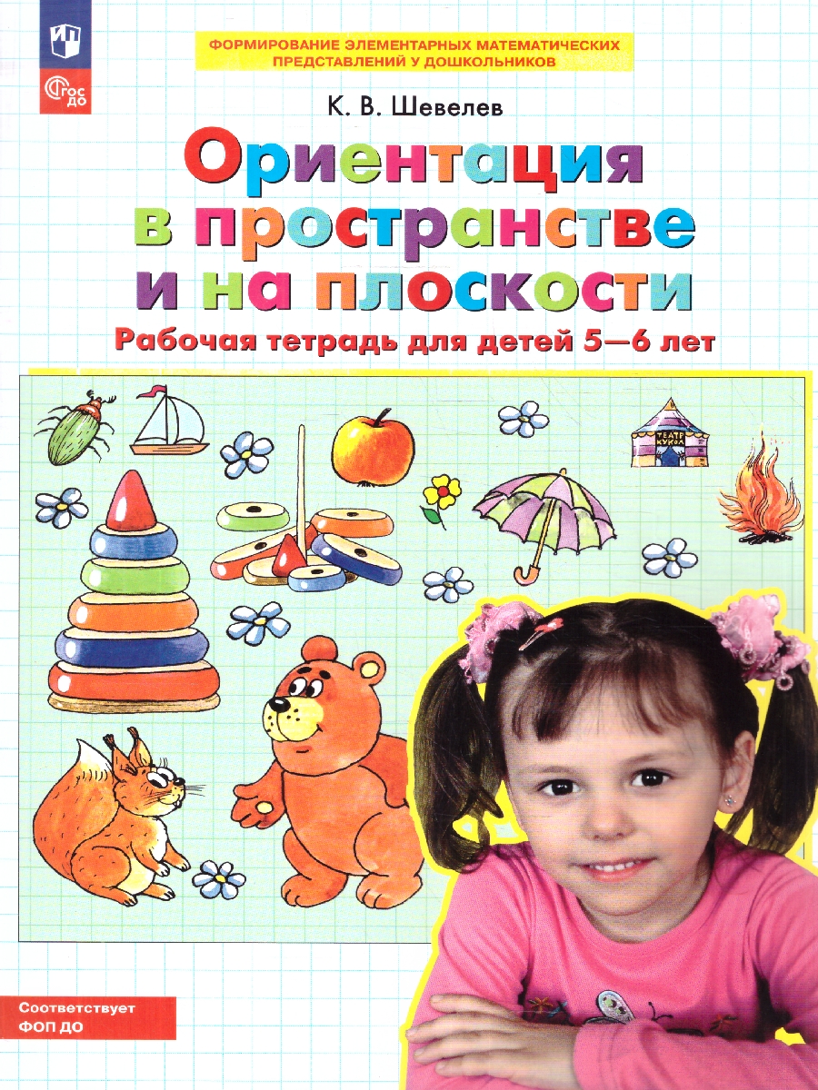 Обложка книги Ориентация в пространстве и на плоскости. Рабочая тетрадь для детей 5-6 лет, Автор Шевелев К.В., издательство Просвещение/Союз                                   | купить в книжном магазине Рослит