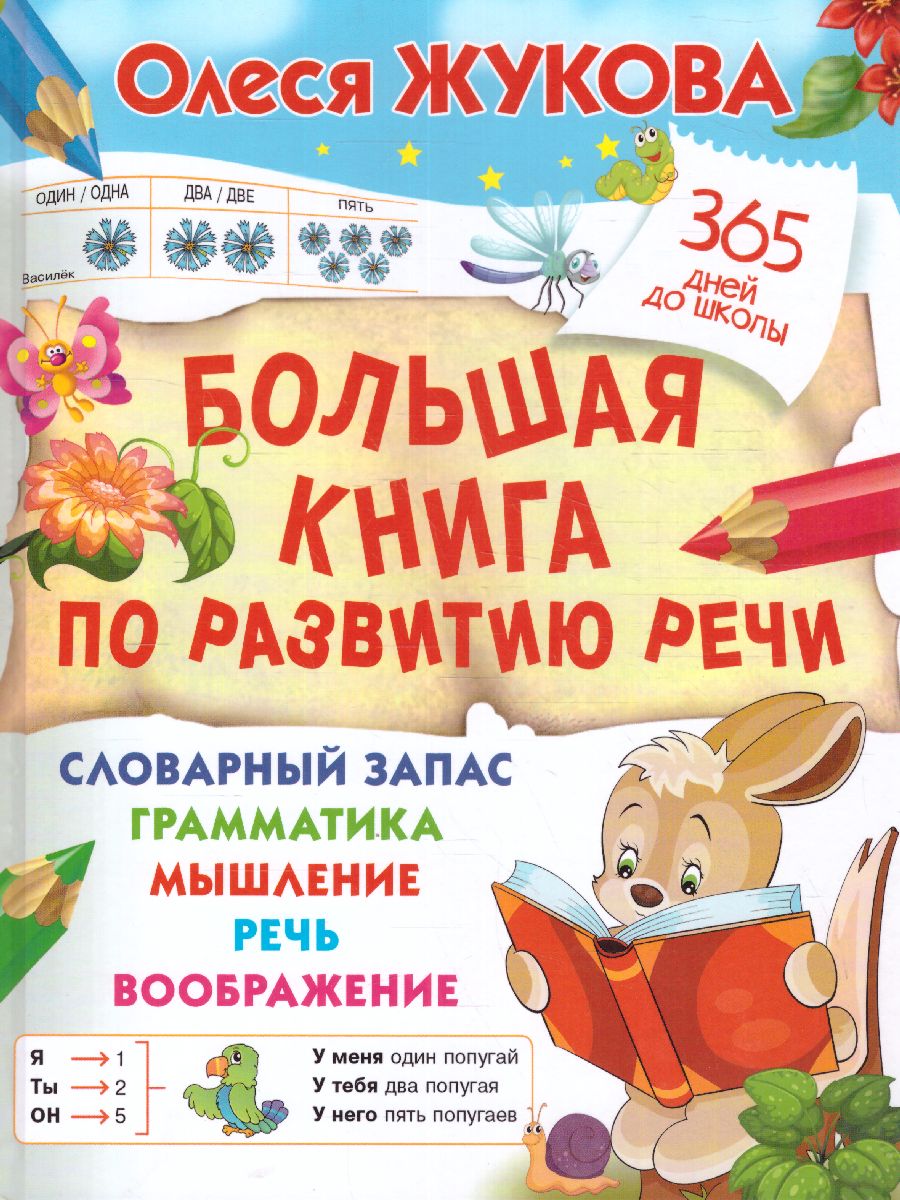 Обложка книги Большая книга по развитию речи. 365 дней до школы, Автор Жукова О.С., издательство АСТ | купить в книжном магазине Рослит