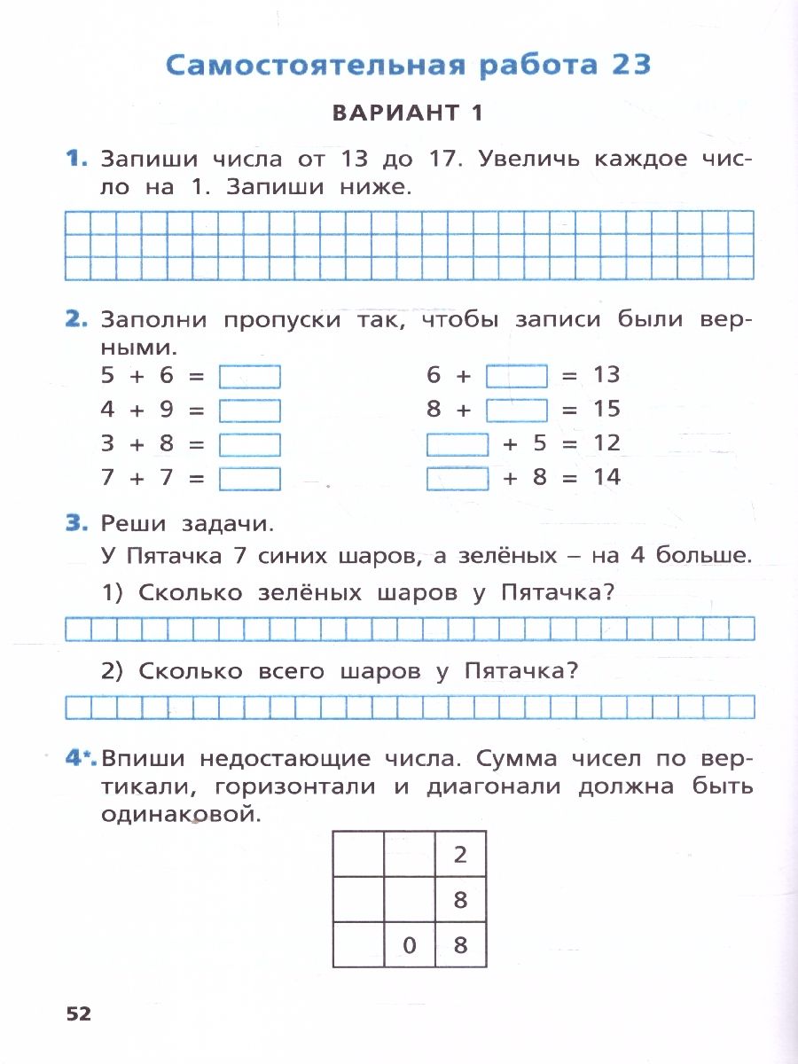 Обложка книги Самостоятельные и контрольные работы по математике 1 класс. ФГОС, Автор Ситникова Т. Н., издательство Вако | купить в книжном магазине Рослит