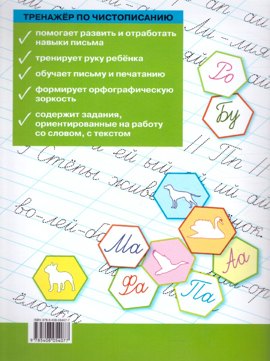 Обложка книги Тренажёр по Чистописанию 1 класс. Часть 2. Послебукварный период, Автор Жиренко О.Е. Лукина Т.М., издательство Вако | купить в книжном магазине Рослит