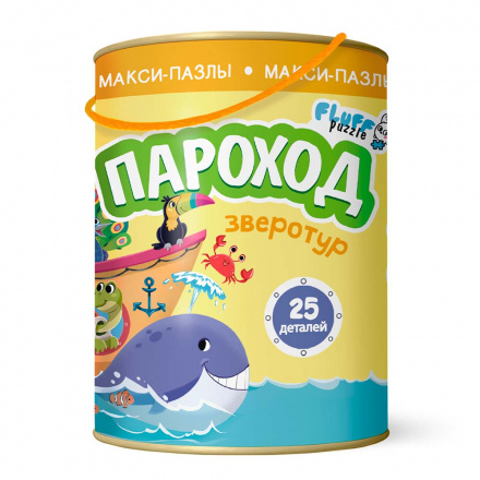 Обложка Макси-пазлы. Зверотур. Пароход. 25 деталей, издательство ГЕОДОМ | купить в книжном магазине Рослит