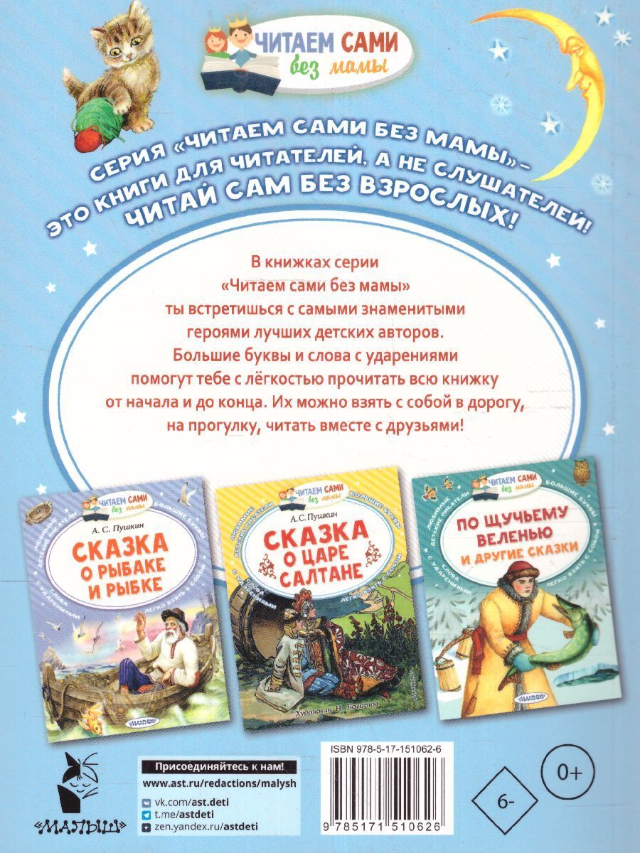 Обложка Сказка о мёртвой царевне и о семи богатырях /ЧитаемБезМамы, издательство АСТ | купить в книжном магазине Рослит