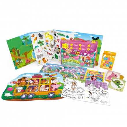 Обложка Подарок для малышей. Сундучок игр и развлечений для девочки. 6 в 1(Геодом), издательство ГЕОДОМ | купить в книжном магазине Рослит