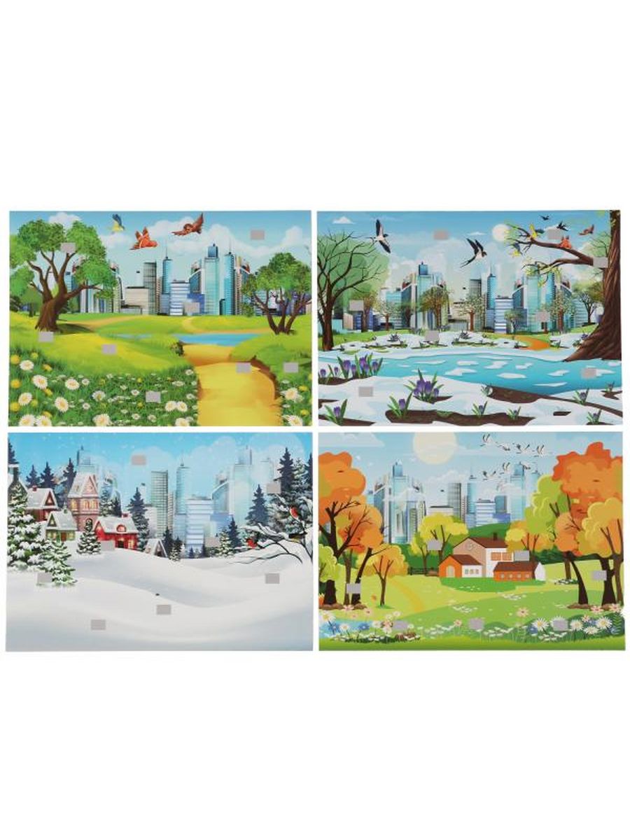 Обложка Игра с липучками развивающая. Времена года., издательство Умные игры                                         | купить в книжном магазине Рослит