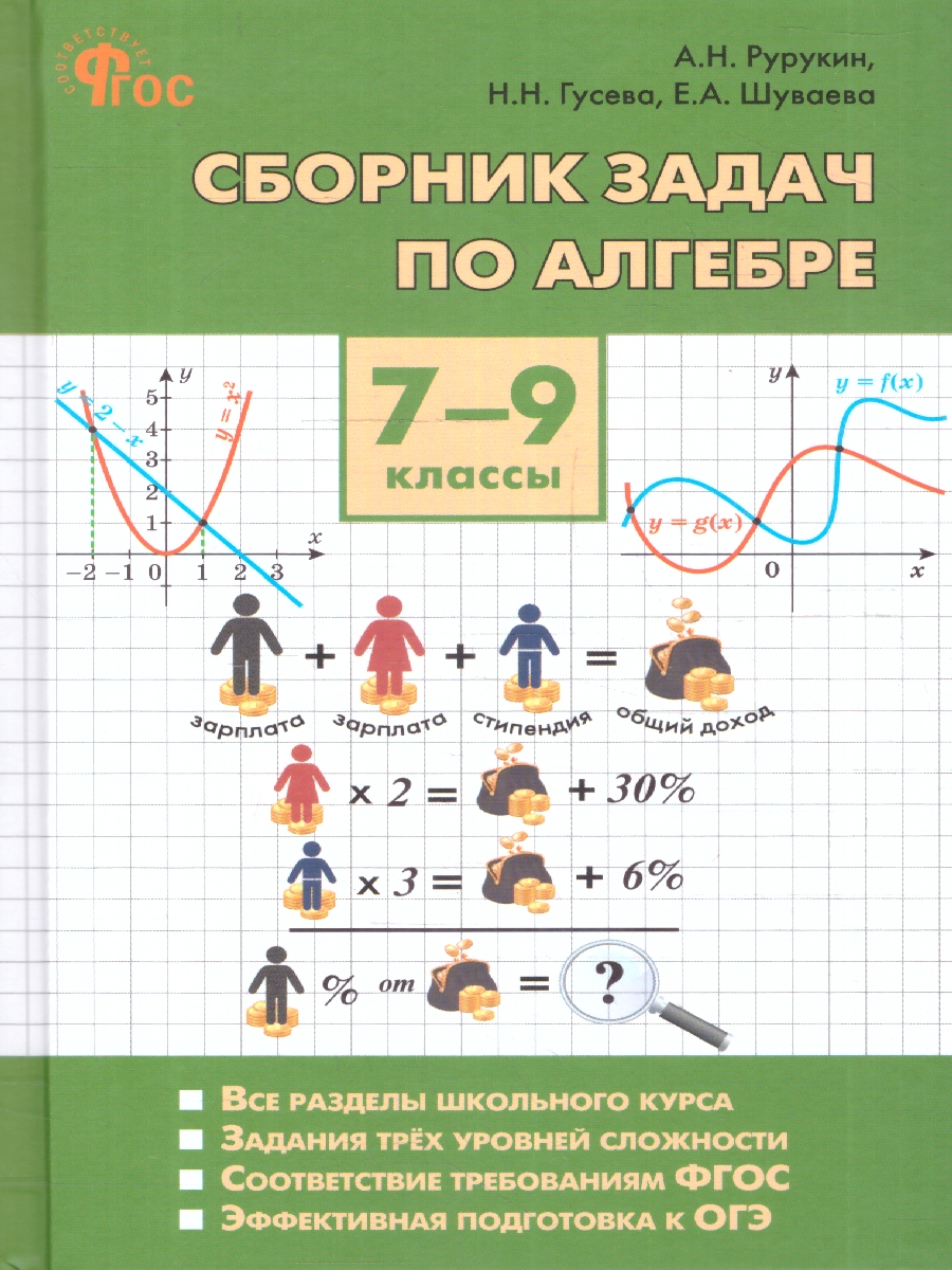 Обложка книги Алгебра 7-9 классы. Сборник задач, Автор Рурукин А.Н., издательство Вако | купить в книжном магазине Рослит