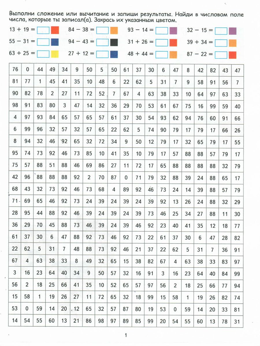 Обложка книги Математические раскраски. Сложение и вычитание в пределах 100, Автор Умнова М.С., издательство Планета | купить в книжном магазине Рослит