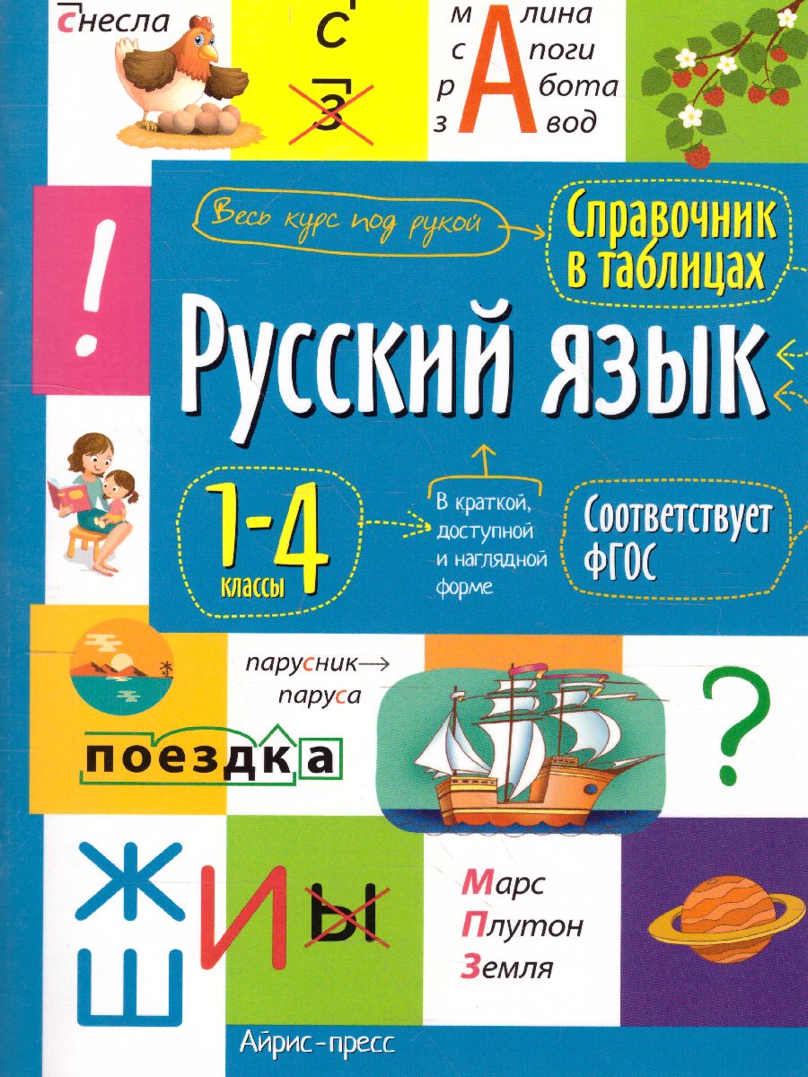 Обложка книги Справочник в таблицах Русский язык 1-4 классы, Автор , издательство Айрис | купить в книжном магазине Рослит