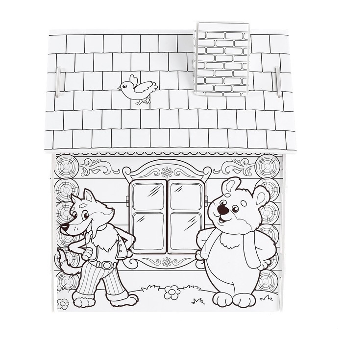 Обложка Домик-раскраска Терем-теремок 3 в 1, ZABIAKA, издательство Буква-Ленд                                         | купить в книжном магазине Рослит