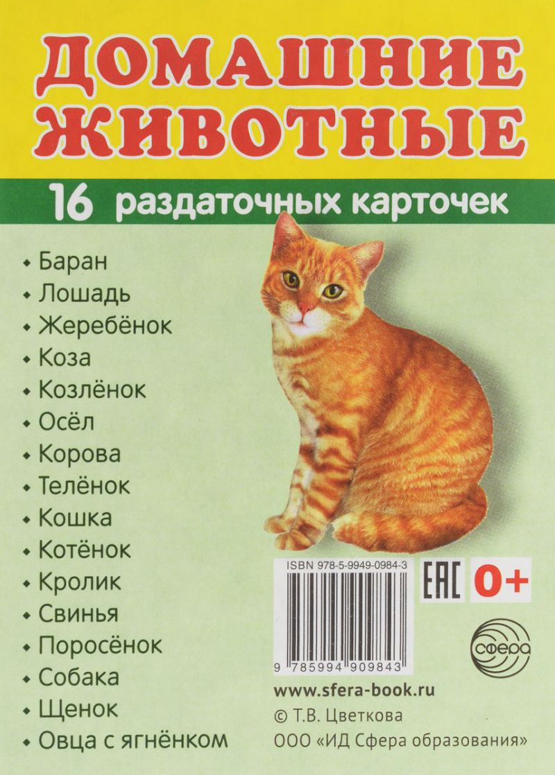Обложка книги Демонстрационные картинки СУПЕР Домашние животные. 16 раздаточных карточек с текстом 63х87 мм, Автор , издательство Сфера | купить в книжном магазине Рослит