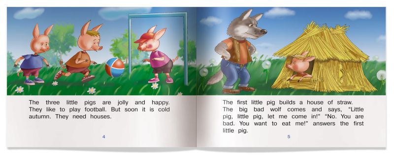 Обложка книги Три поросенка. The Three Little Pigs. (на английском языке), Автор Наумова Н.А., издательство Айрис | купить в книжном магазине Рослит