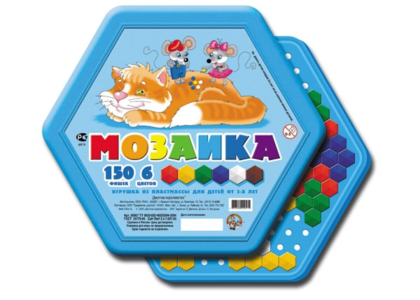 Обложка Мозаика шестигранная 150 эл, издательство Десятое королевство | купить в книжном магазине Рослит