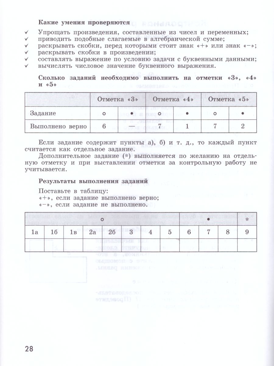 картинка Алгебра 7 класс. Контрольные работы от магазина Рослит