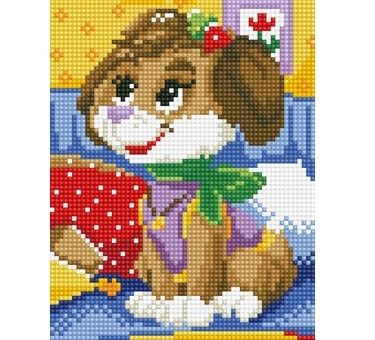 Обложка Алмаз. мозаика (блест.) 17х22 см,(22 цв.) КРАСИВЫЙ ЩЕНОК, издательство Проф-пресс | купить в книжном магазине Рослит