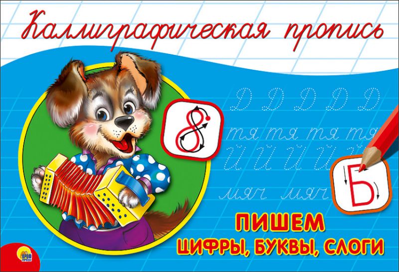 Обложка Каллиграфическая пропись А5 альбомная. Пишем цифры, буквы, слоги, издательство Проф-пресс | купить в книжном магазине Рослит