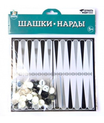 Обложка Игра настольная Шашки-Нарды европодвес, издательство Десятое королевство | купить в книжном магазине Рослит