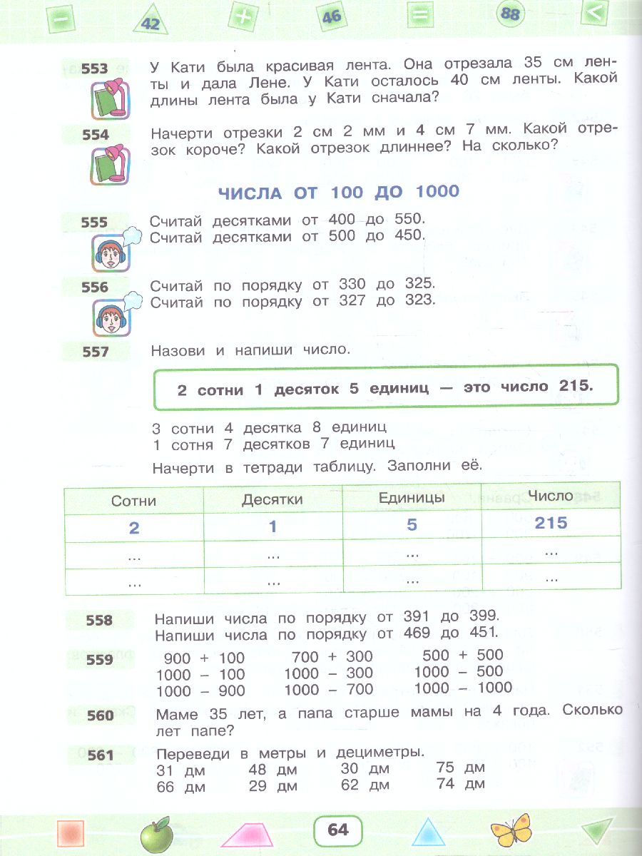 Обложка книги Математика. 3 класс. Учебник (для глухих обучающихся), Автор Жеребятьева Е.А. Соловьёва И.Л., издательство Просвещение | купить в книжном магазине Рослит