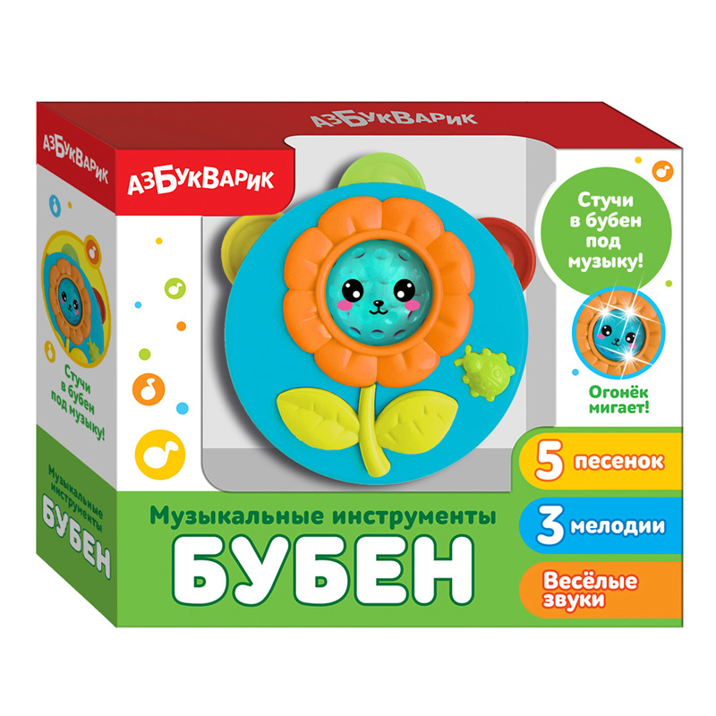 Обложка Бубен (Музыкальные инструменты) Голубой (Азбукварик), издательство Азбукварик | купить в книжном магазине Рослит