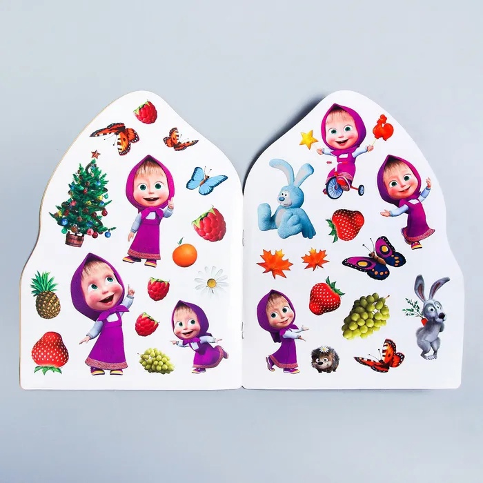 Обложка Раскраска с наклейками "Вот это здорово" Маша и Медведь, издательство Буква-Ленд                                         | купить в книжном магазине Рослит