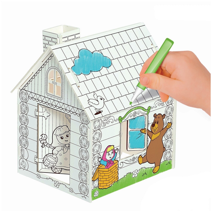 Обложка Домик раскраска Маша и медведь 3 в 1, ZABIAKA, издательство Буква-Ленд                                         | купить в книжном магазине Рослит